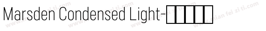 Marsden Condensed Light字体转换